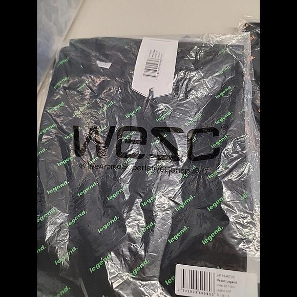 WESC Mason T Shirt S/M/3 Graphic Tee Black W Green Legend Allover Print Sweden - Picture 6 of 6